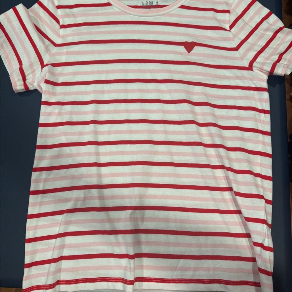 Jcrew striped tshirt with heart